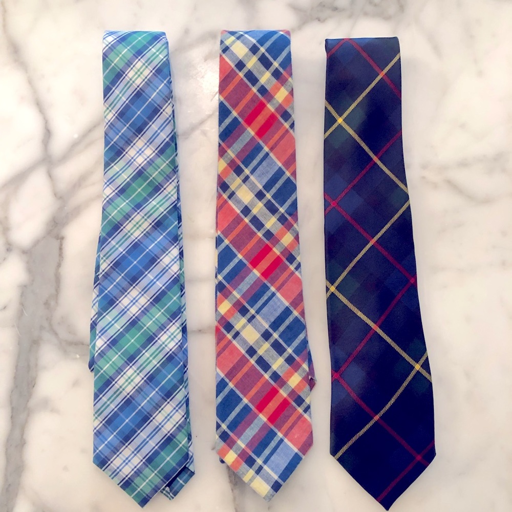 Trio of Boy’s Plaid Ties